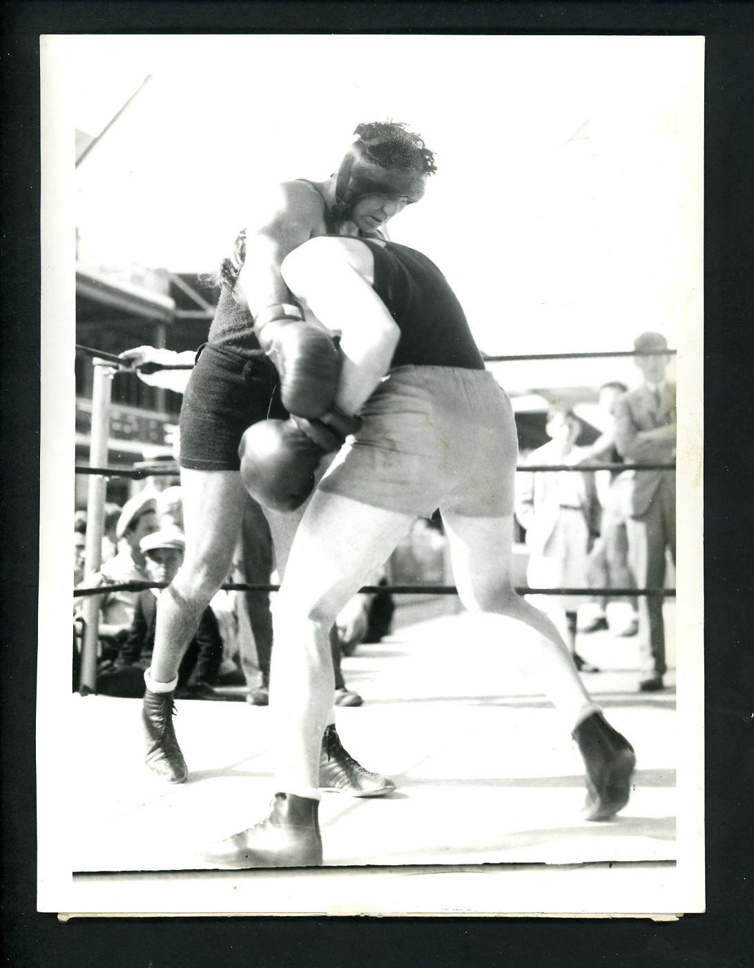 Boxer Jack Dempsey spars Lincoln Fields Chicago 1927 Type 1 Press Photo Poster painting Boxing