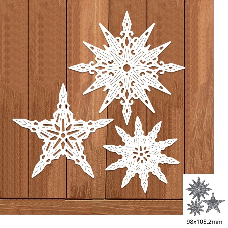 3pcs Snowflake Metal Cutting Dies For DIY Scrapbook Cutting Die Paper Cards Embossed Decorative Craft Die Cut New