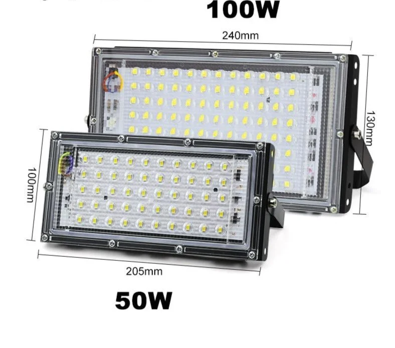 LED Flood Light 100W SMD Floodlight AC 50W LED Spotlight Exterior Waterproof Wall Washer Lamp  Projector Outdoor Lighting