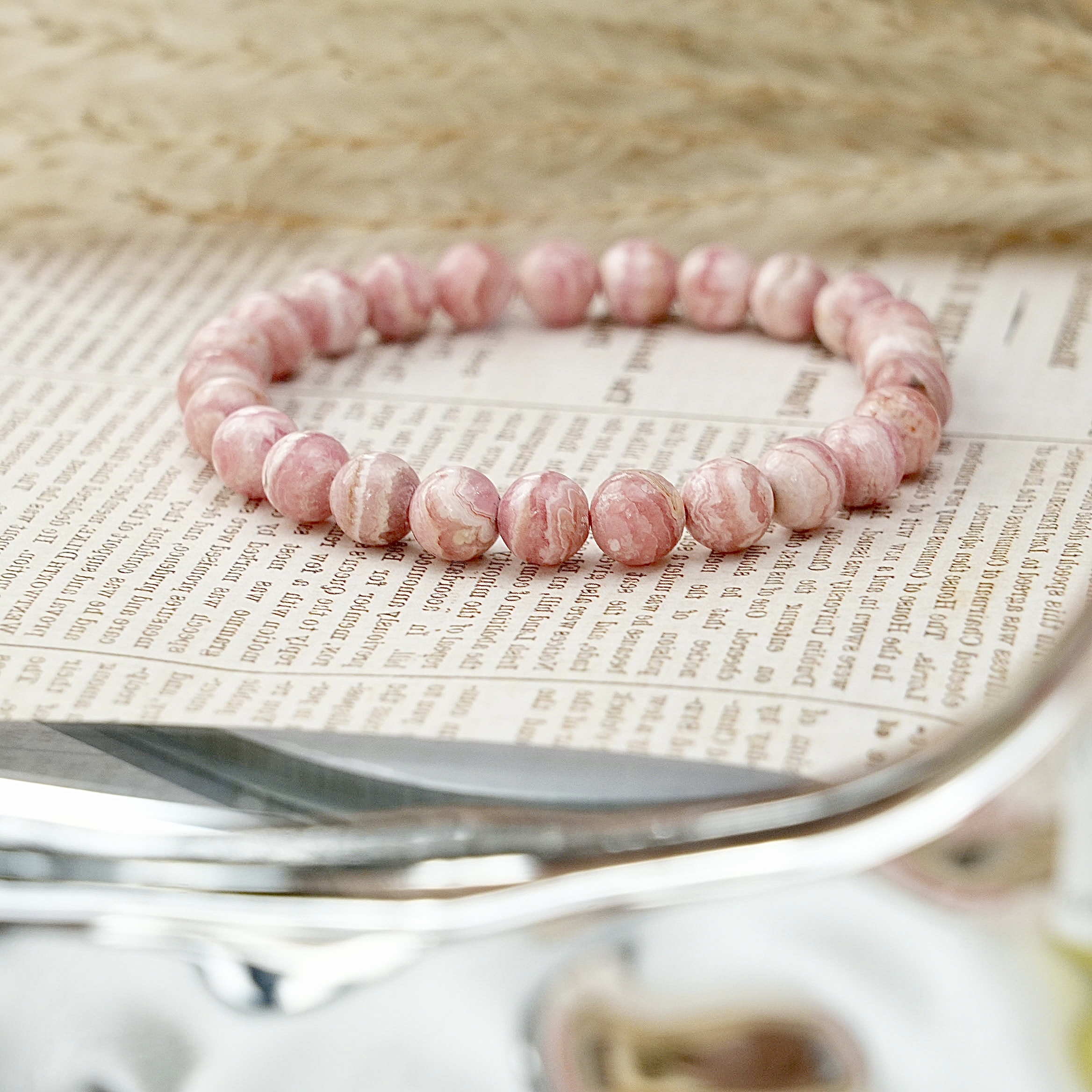 8mm Rhodochrosite Bracelet