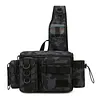 Men Fishing Tackle Backpack with Rod Holder Lure Box Gear Storage Bag Fanny Pack