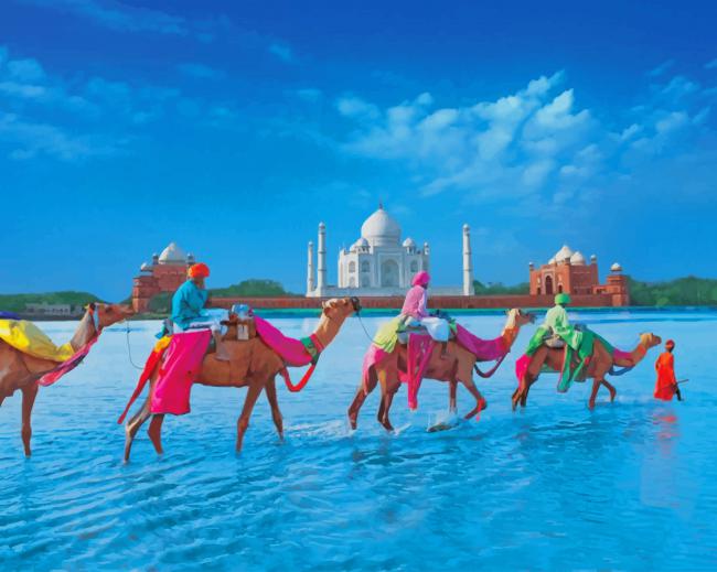 

Taj Mahal India – Paint By Numbers - 40*50CM, 501 Original