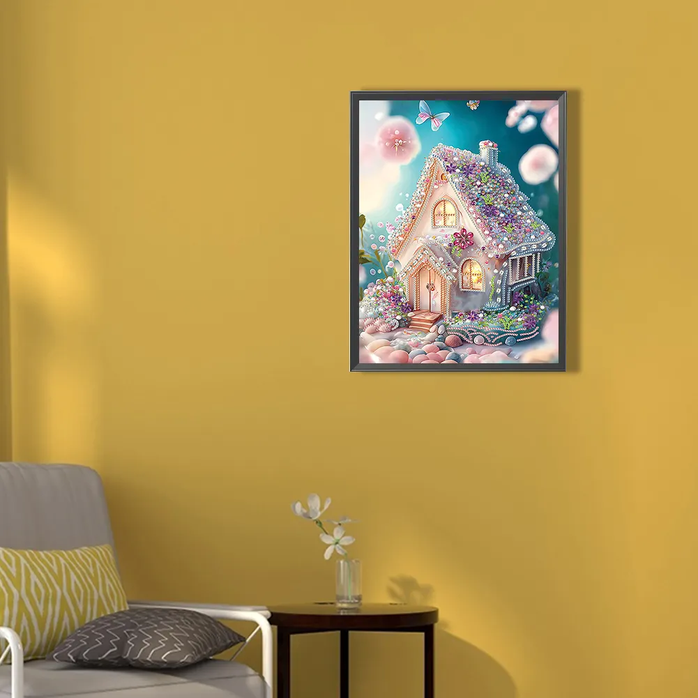 Diamond Painting - Partial Special Shaped Drill - Garden House(30*40cm)