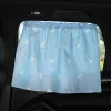 Car Sun Shield Floral Car Side Window Privacy Curtain