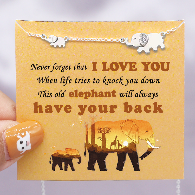 S925 Have You Back Elephant Necklace