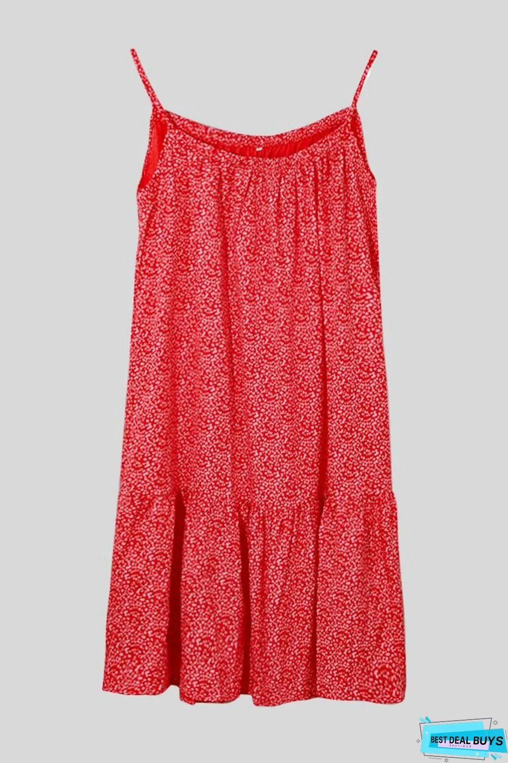 Full Size Printed Sleeveless Mini Cami Dress