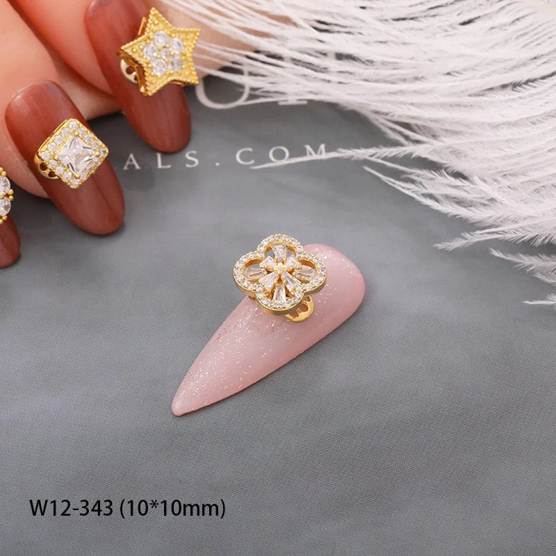 Japanese Nail Art Zircon High Speed Transfer Beads Rotatable Nail Alloy Pearlescent Nail Accessories DIY Nail Designer Supplies