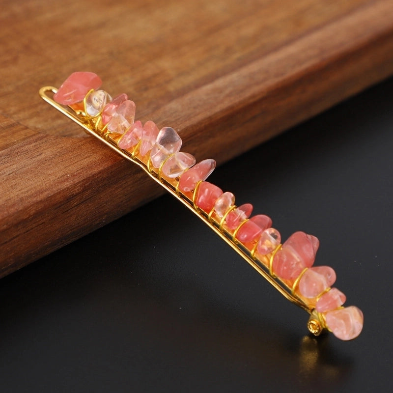 Women’s Retro Geometric Natural Crystal Hair Clip