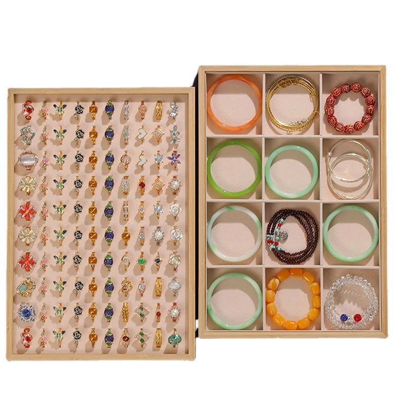 1 Piece Wood Sweet Holiday Banquet Selfie Solid Color Jewelry Boxes