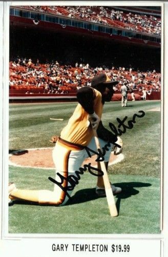 Gary Templeton Signed 4 X 6 Photo Poster painting Auto Autograph Padres