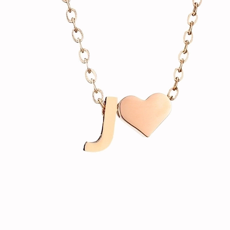 Stainless Steel Titanium Steel 14K Gold Plated Fashion Plating Letter Necklace