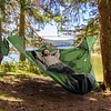 Flat Sleep Hammock Tent with Bug Net and Suspension Kit, Camping Hammock, Camping Cot,Camping Hammock with Rain Fly and Bug Net - Hammock Straps for Trees - Hamacas para Patio 