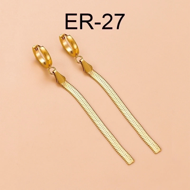 1 Pair Fashion Eye Plating 304 Stainless Steel Stainless Steel Earrings