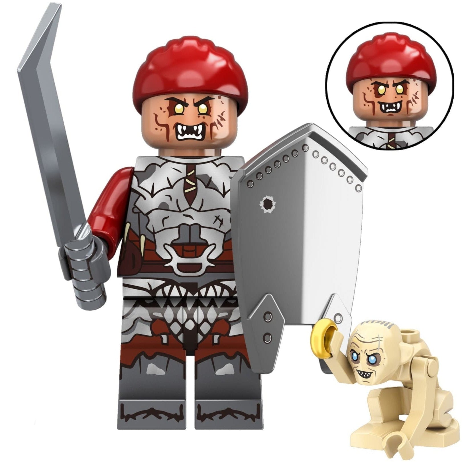 Orc Custom Lord of the Rings Minifigure Minifigure Bricks monstertoys