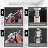 Water Pipe Wrench Thread for 1/2 & 3/4 & 1 Inch PVC/Plastic Pipes Drill Driven Plumbing Repair Kit Pipe Thread Cutting Tool Compatible for Electric Drill
