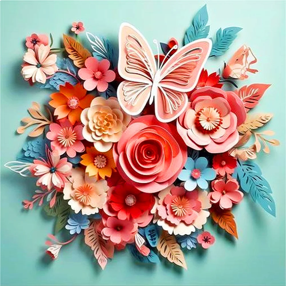 Partial AB Diamond Painting - Full Square Drill - Flower(Canvas|45*45cm)