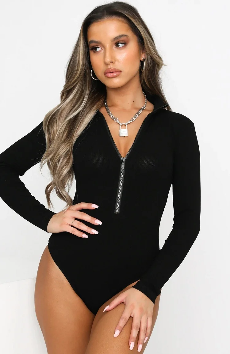 Brownm Brownm Women's Fall / Winter New Ins Wind Long-Sleeved T-Shirt Standing Collar Slim Jumptop With Body Bottom Top