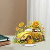 (US Only)Acrylic Special Shape Flowers Car Diamond Painting Desktop Ornaments for Office