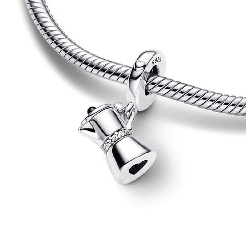 1 Piece Copper Coffee Pot Pendant Jewelry Accessories