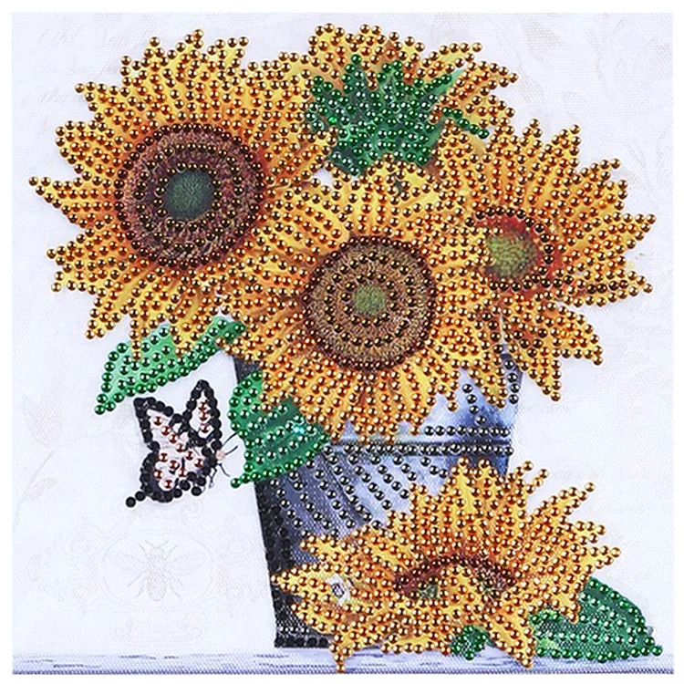 sunflower Special Part Drill Diamond Painting 25X25CM(Canvas) gbfke