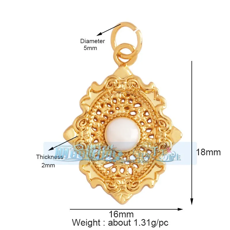 1 Piece 12 * 23mm 15*15mm 5*12mm Hole 5~5.9mm Half 925 Silver Zircon Sun Moon Pendant Jewelry Accessories