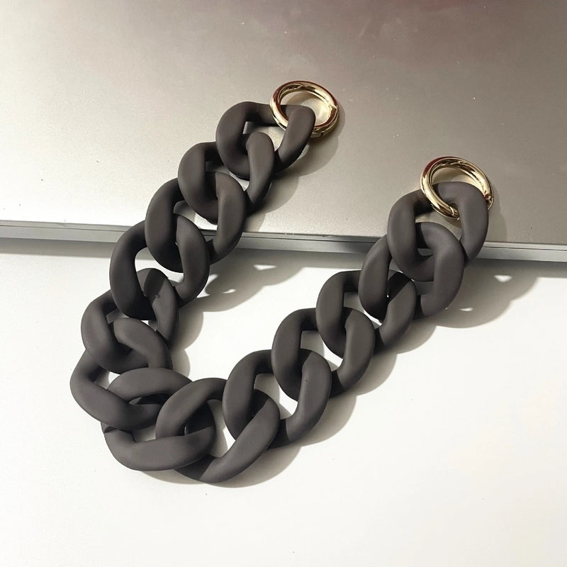 European And American Acrylic Chain Resin Rubber Hardware Acrylic Bag Chain Shoulder Strap Handmade Detachable Chain Women’s Bag