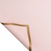 Elegant Plain Color Golden Edge Gift Package Flower Wrapping Paper
