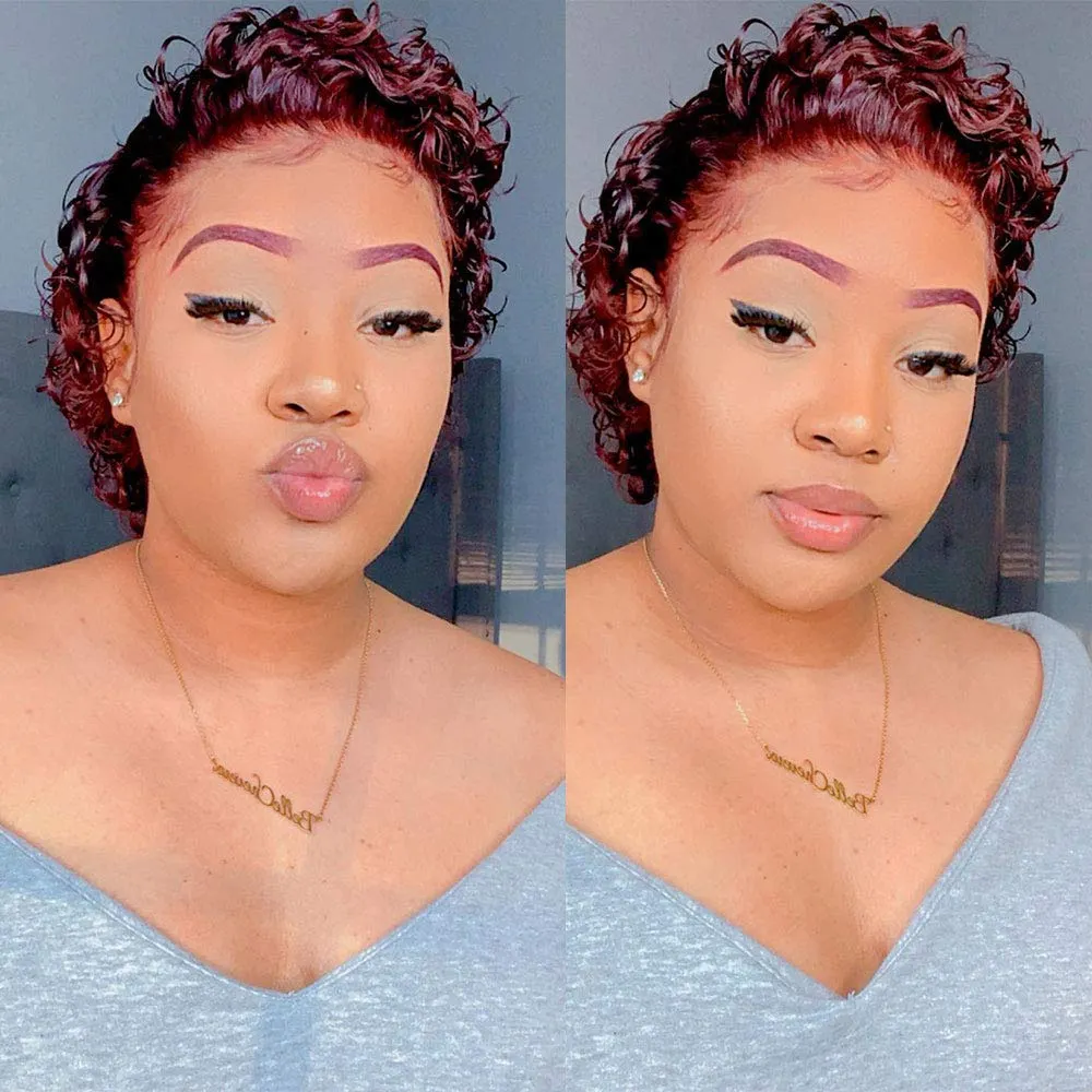 CARHOMERS Deep Curl 100% High Density Peruvian Human Hair HD lace Wigs main image 1