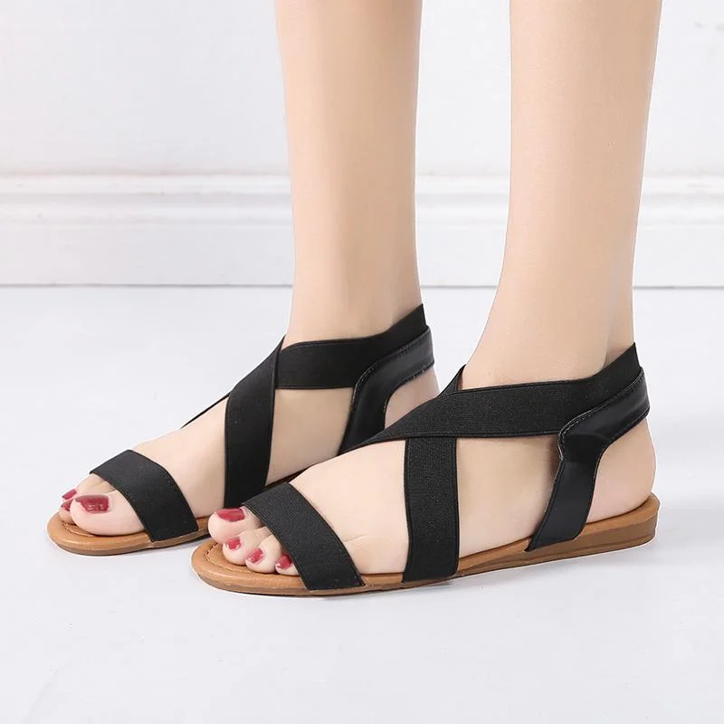 Women Sandals Flat With Shoes Bandage Bohemia Leisure Lady Sandals Peep-Toe Outdoor women's summer footwear Shoes