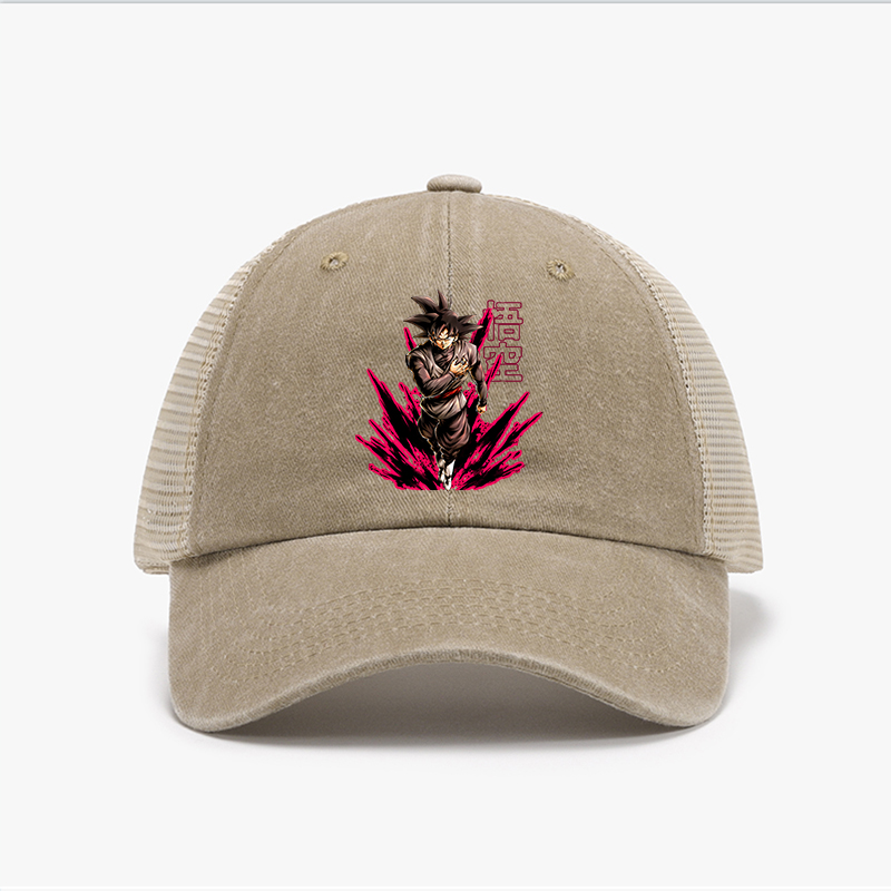Unisex Anime Simple Print Breathable Mesh Baseball Cap