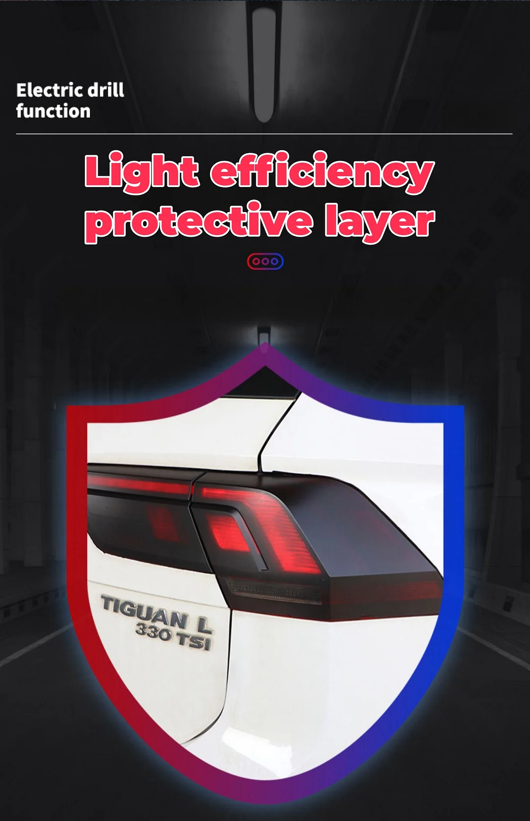 Highly transparent frosted removable color-changing film for car lights