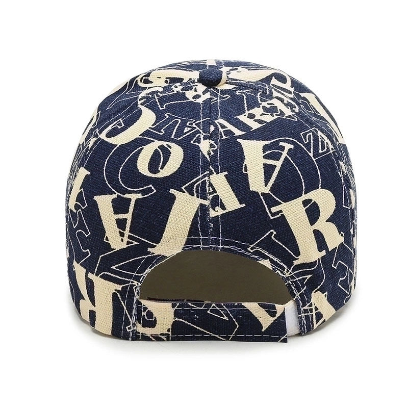 Unisex Basic Color Block Printing Flat Eaves Baseball Cap