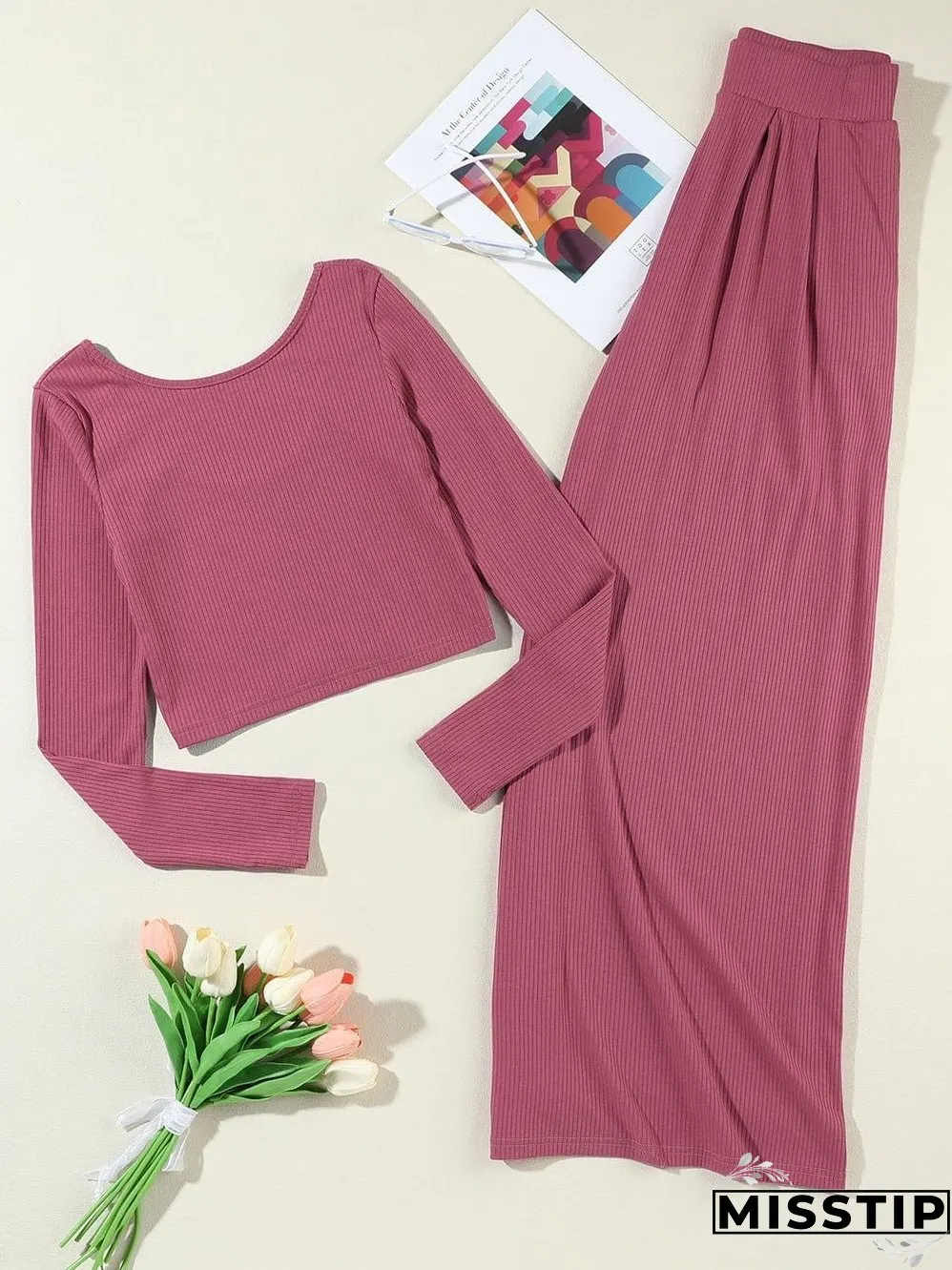 Comfortable Knit Set: Perfect for Lounging or Going Out