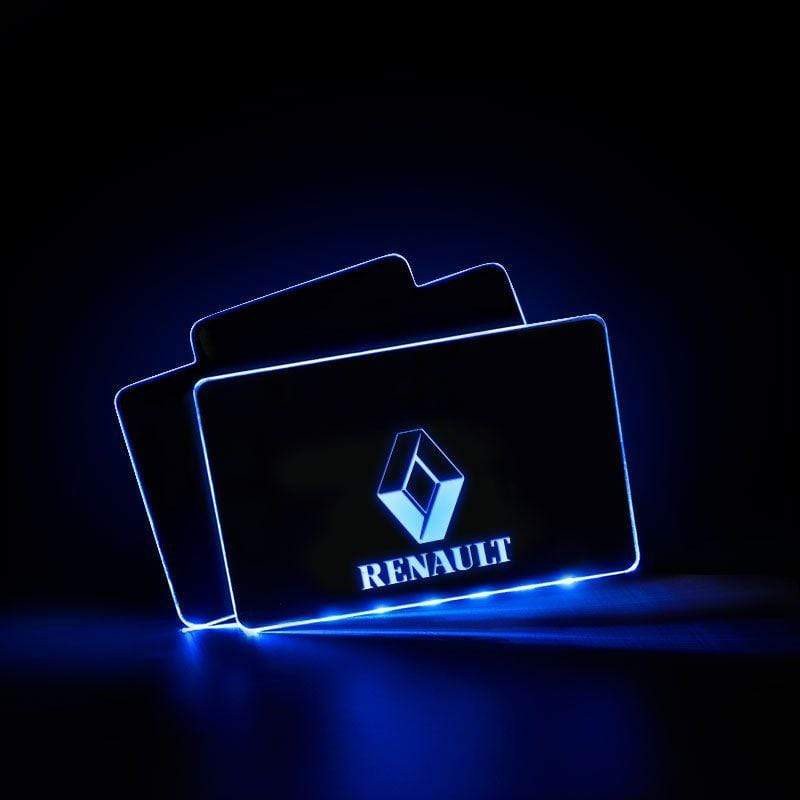 Renault Acrylic LED Car Floor Mat For Renault Atmosphere Light With RF Remote Control Car Interior Light Decoration voiturehub dxncar