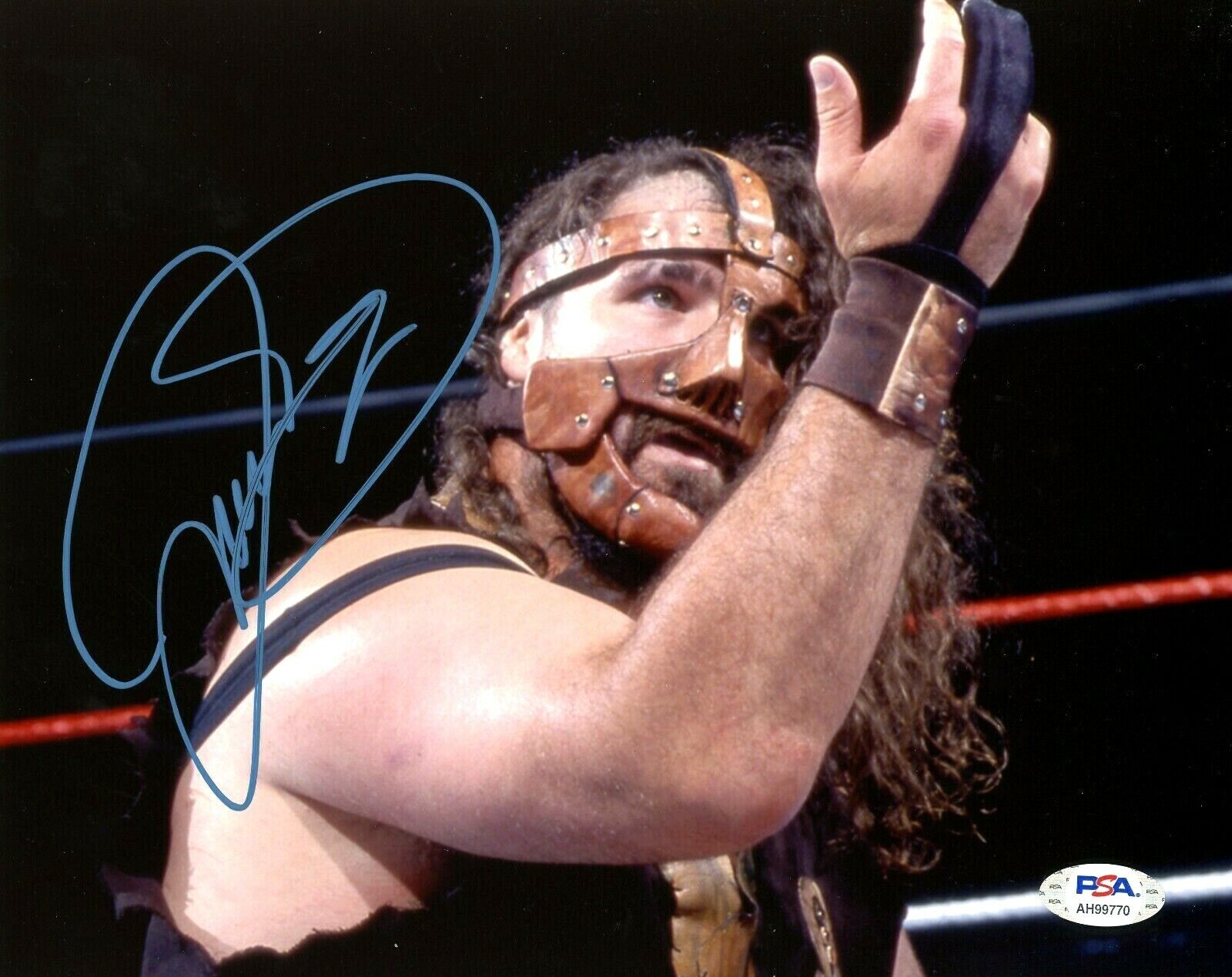 WWE MANKIND HAND SIGNED AUTOGRAPHED 8X10 WRESTLING Photo Poster painting WITH PSA DNA COA 1