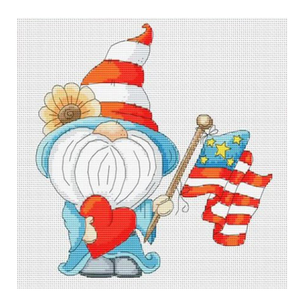 

Gnome - 11CT Stamped Cross Stitch - 30*30CM, 501 Original