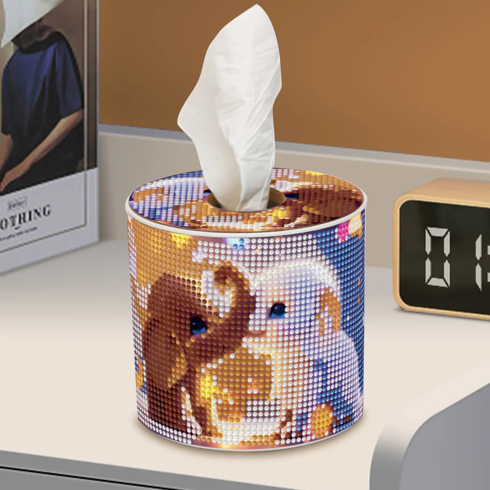 Baby Elephant DIY Diamond Painting Handmade Tissue Holder Rhinestones Tissue Box