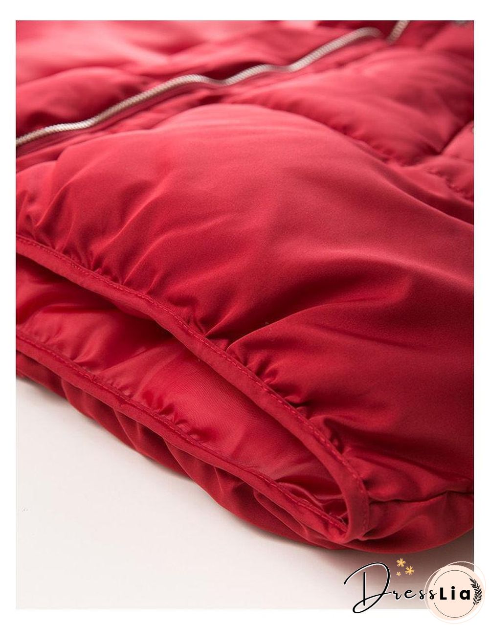 Zipper Button Hooded Coat