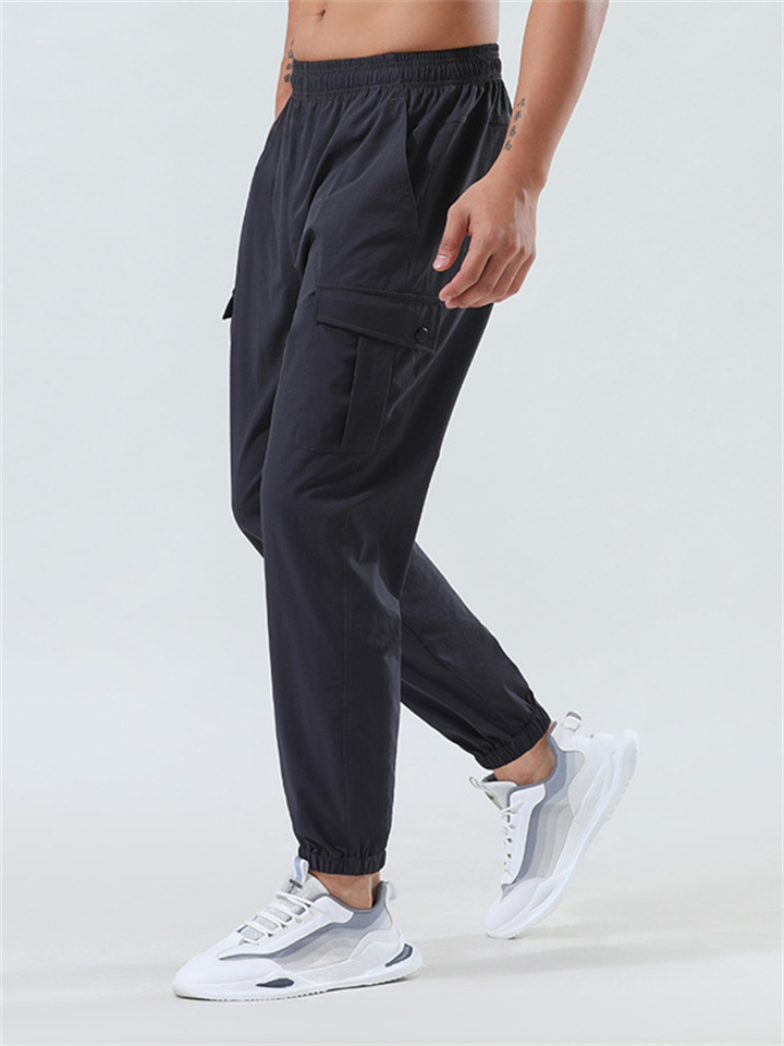 Men's Outdoor Quick-drying Pants Sports Pants Elastic Drawstring Fitness and Leisure Workwear Pants
