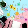 12Pcs DIY Flowers Diamond Painting Keychain（Double-Sided)