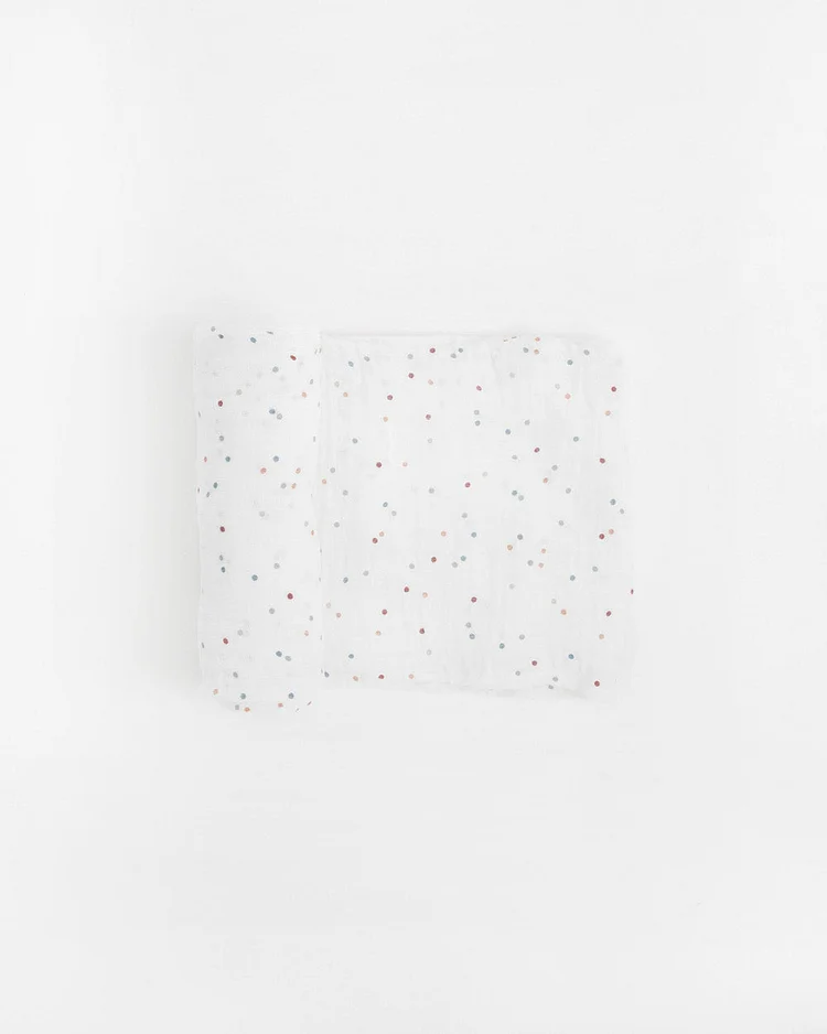 Cotton Muslin Swaddle Blanket - Dots