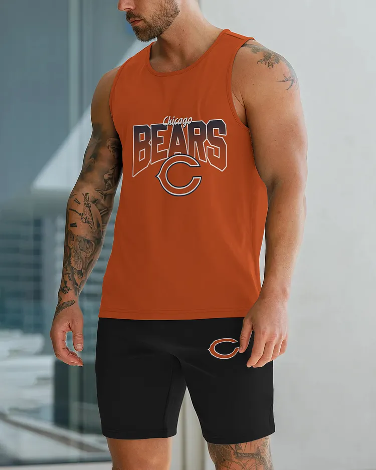 Chicago Bears Limited Men's Tank Top And Shorts Set