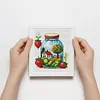 6pcs Glass Bottle Landscape-11CT Stamped Cross Stitch 15*17cm/5.91*6.69in