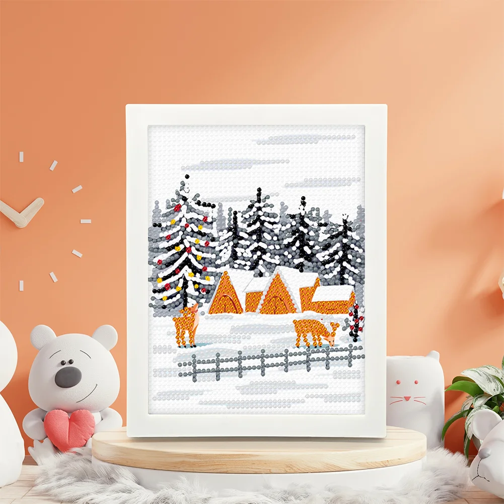 DIY Landscape Full Drill Diamond Painting for Beginners(Canvas|15*20cm)【with Plastic Frame】