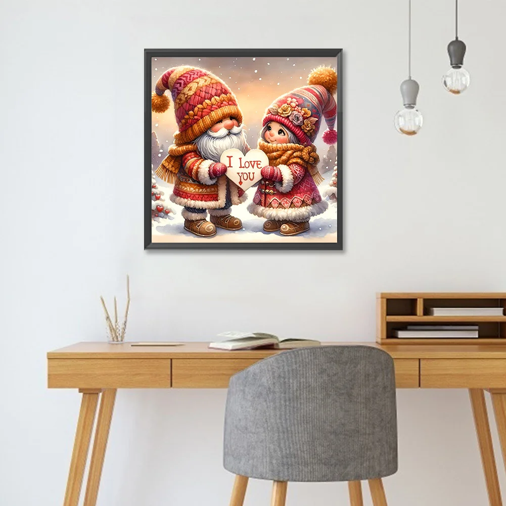 Diamond Painting - Full Round Drill - Gnome Love(Canvas|30*30cm)