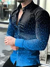 Men's Lapel Spring and Autumn New Casual Personality Tide Men Long-sleeved 3D Digital Printing Shirt Large Size Breathable Shirt S,M,L,XL,XXL,XXXL-KZyou