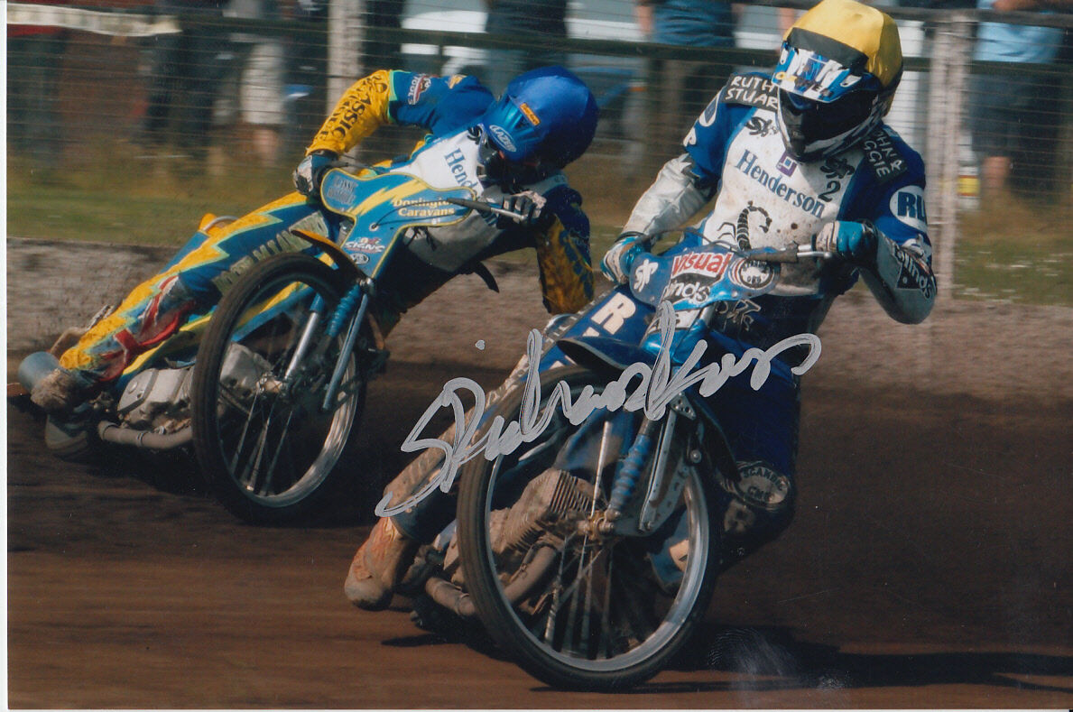 SCOTT RICHARDSON HAND SIGNED SCUNTHORPE SCORPIONS SPEEDWAY 6X4 Photo Poster painting 1.