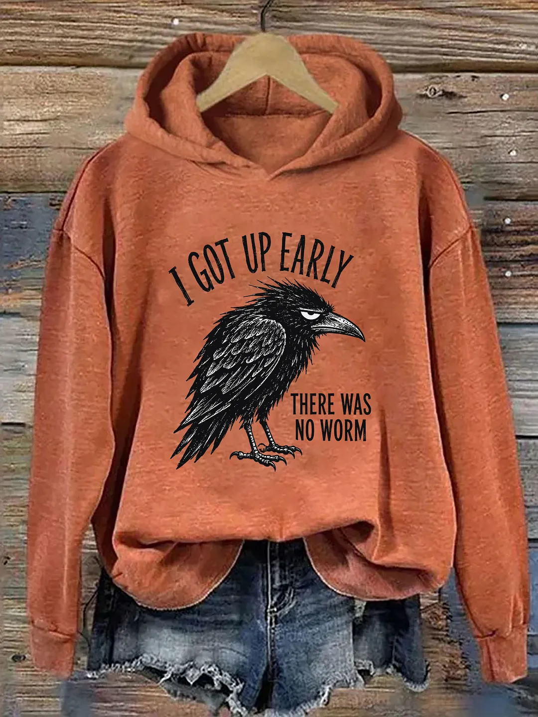 I Got Up Early There Was No Worm Hoodie