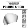 Pour Shield Stainless Steel Food Processor Attachment Safety Shield for Kitchen Aid Stand Mixers and Dishwasher Safe