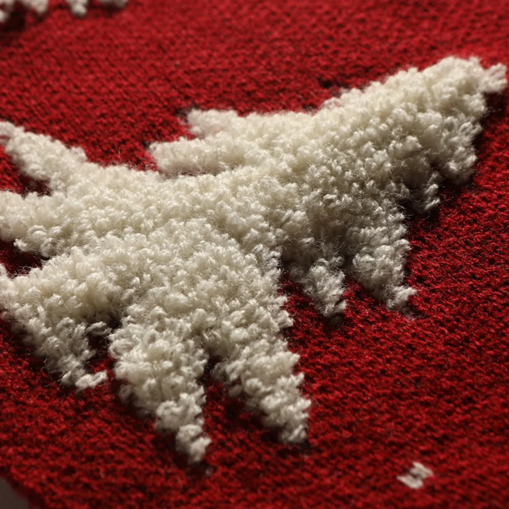 Knitted three-dimensional terry moose Christmas tree decorative tree skirt